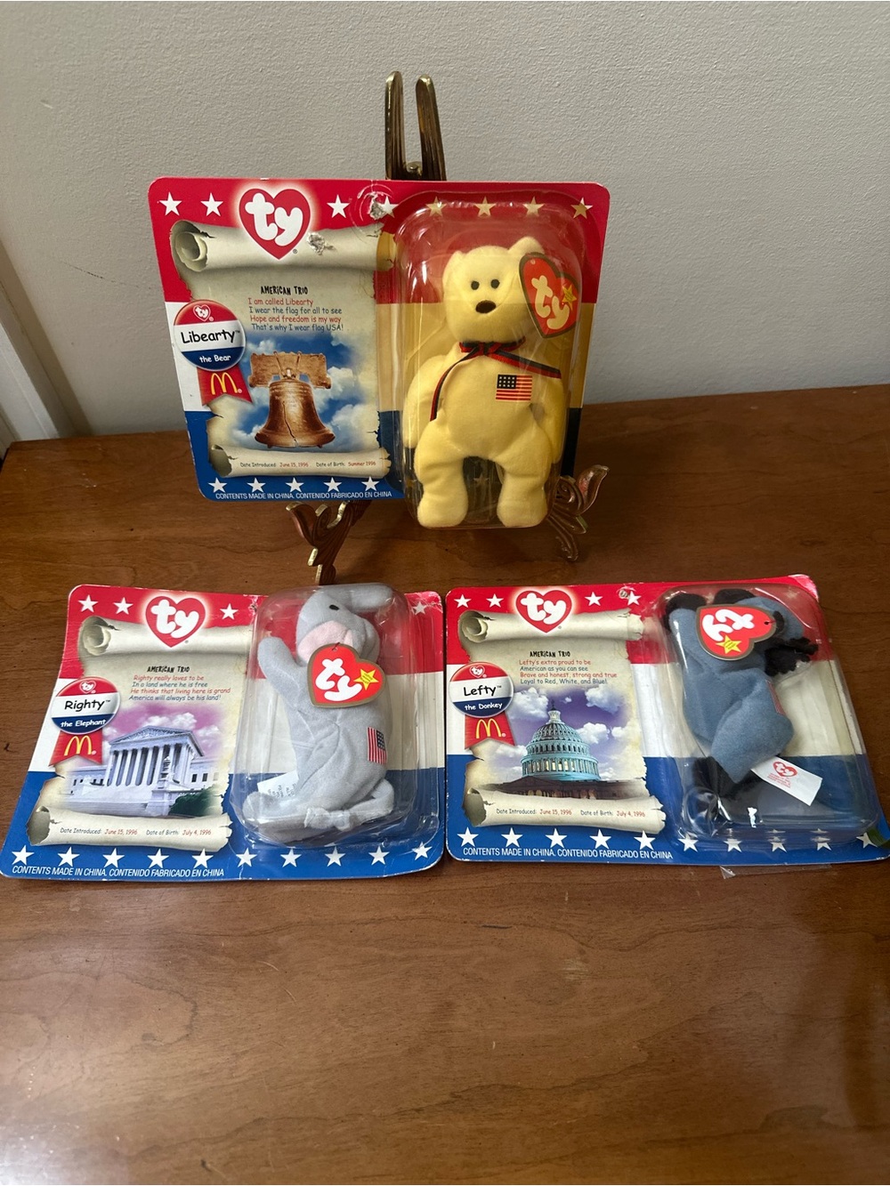 Ty Vintage Beanie Babies 1996 American Liberty Collection McDonald’s Beanie’s